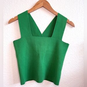House of Harlow 1960 Revolve Green Knit Sleeveless Crop Top Women's Top Size S